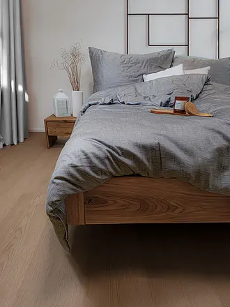 FLEURESSE | Linge de lit en satin 70x90cm/140x220cm MODERN LIFE B Sable | grau